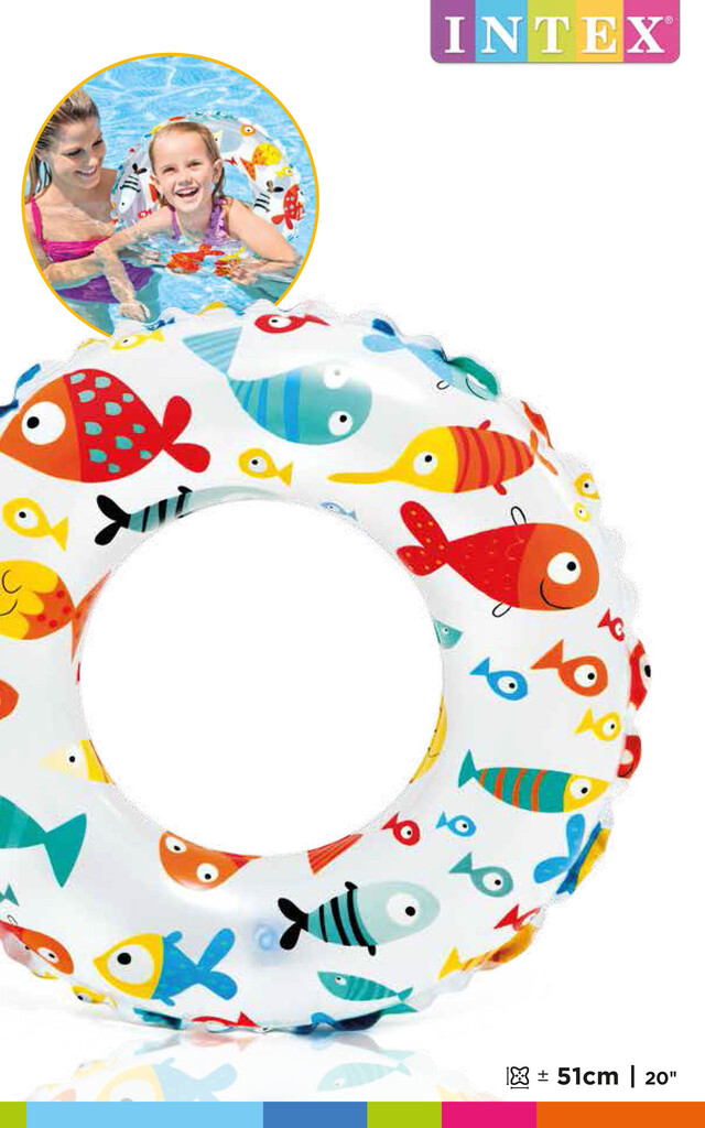 Bouée imprimé Lively Print 51 CM (3 ass)