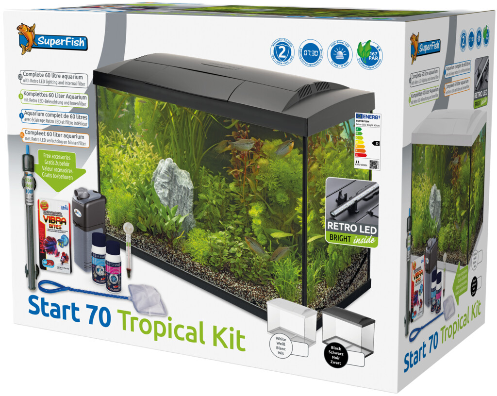 Start Aquarium 70 tropical kit, zwart