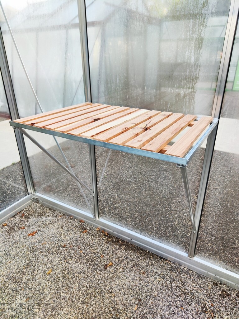 Table de travail universelle avec insert en bois 1 fenêtre 71,5 x 52 cm - alu