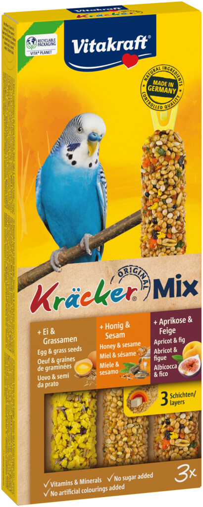 Kräcker® Trio-Mix parkiet ei/abrikoos/honing