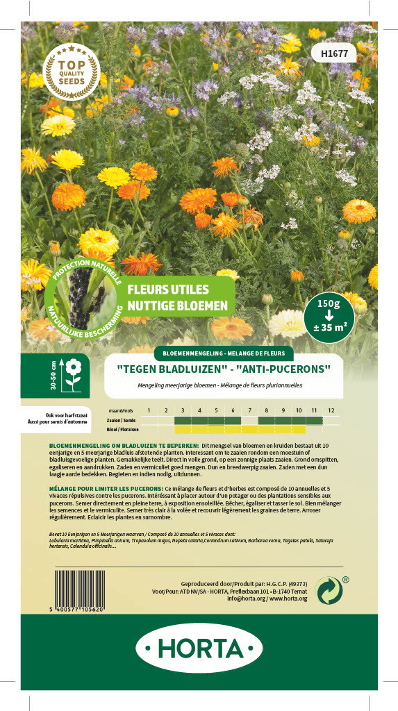 Meerjarige bloemen bladluizen beperken 35m²