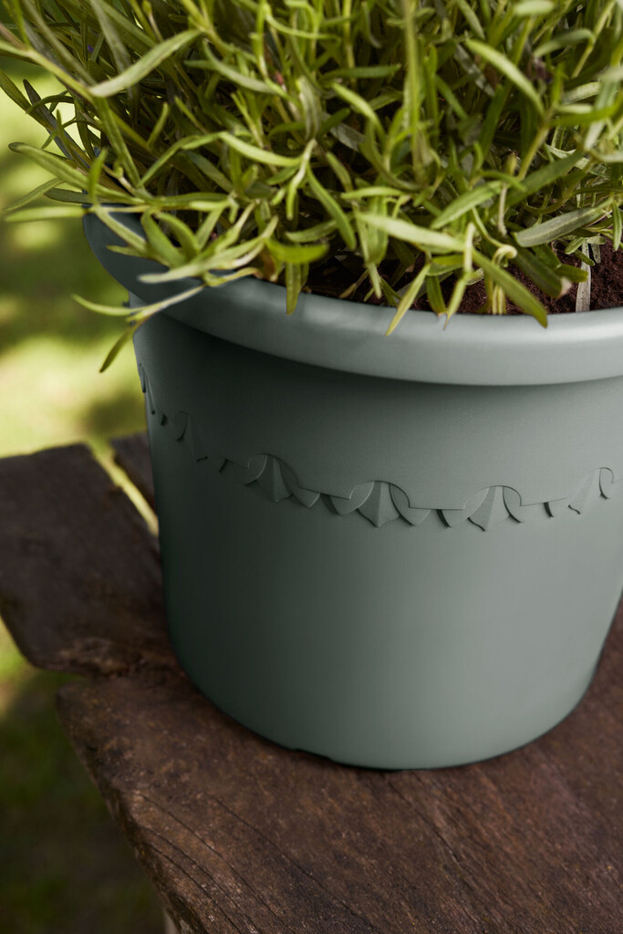 Pot de fleurs Algarve Cilindro 25cm vert thym