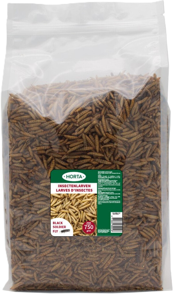 Insectenlarven black soldier flies 750g