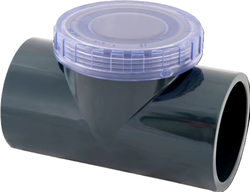 PVC Clapet à Battant en "T" bouchon transparent