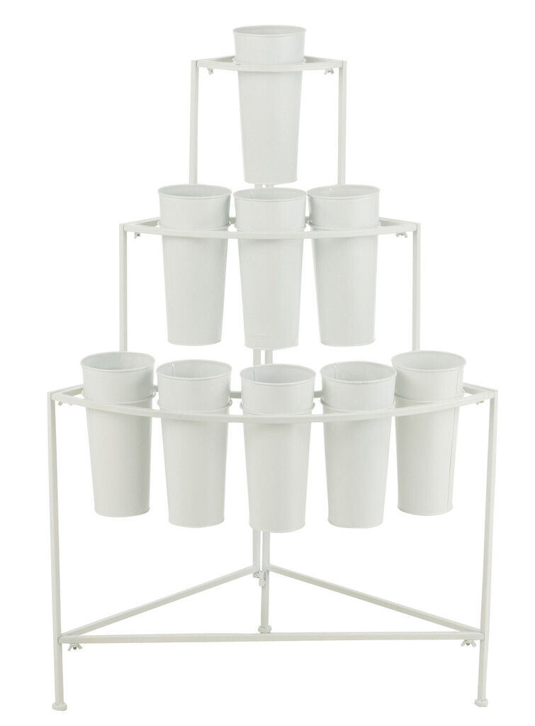 Bloemenstandaard 9 stuks wit small