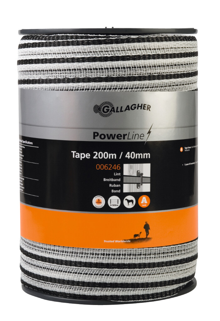 Ruban PowerLine 40mm blanc 200m Ruban PowerLine 40mm blanc 200m