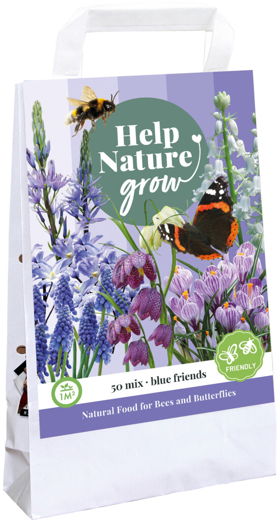 X 1 Tas Blue Friends 'Help Nature Grow'