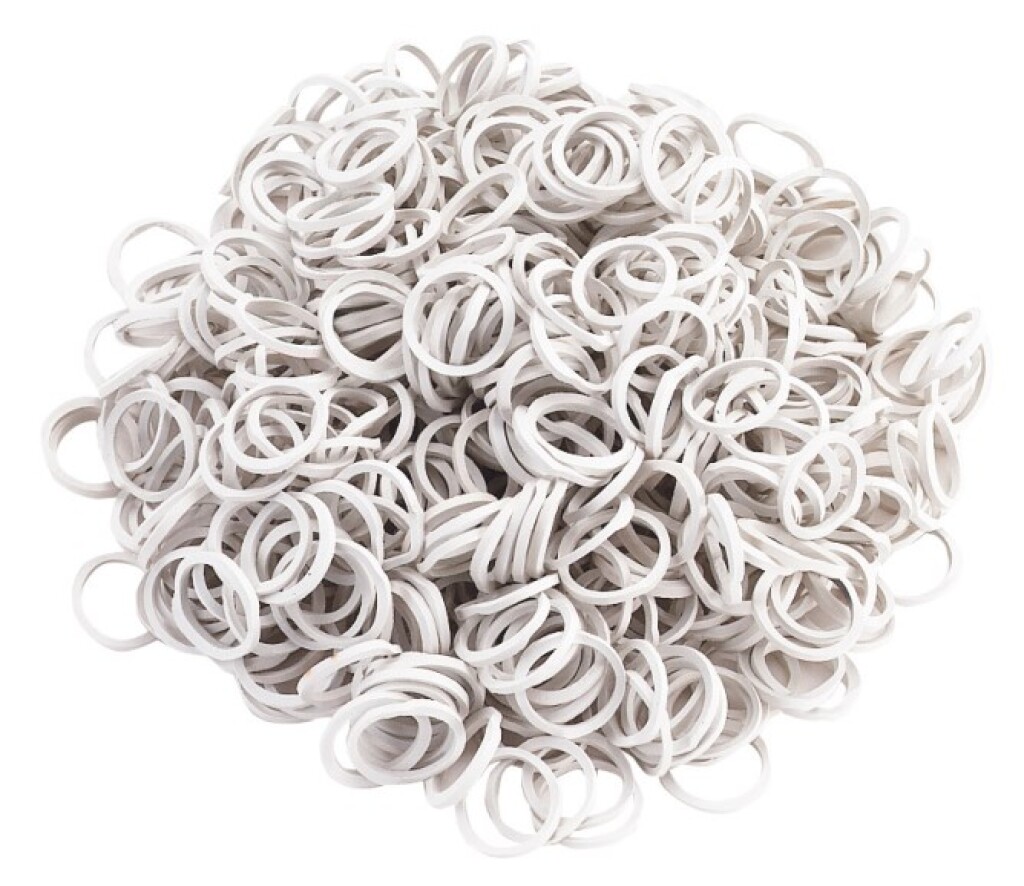 Élastiques à crinière blanc 800 pièces