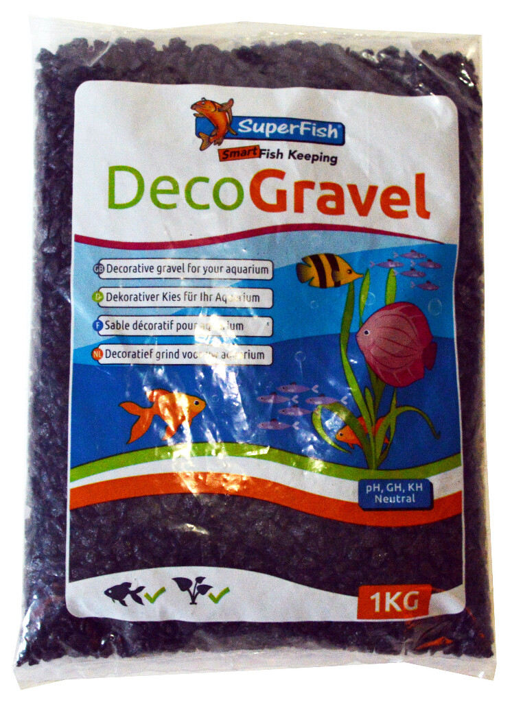 Gravier pour aquarium noir 1kg