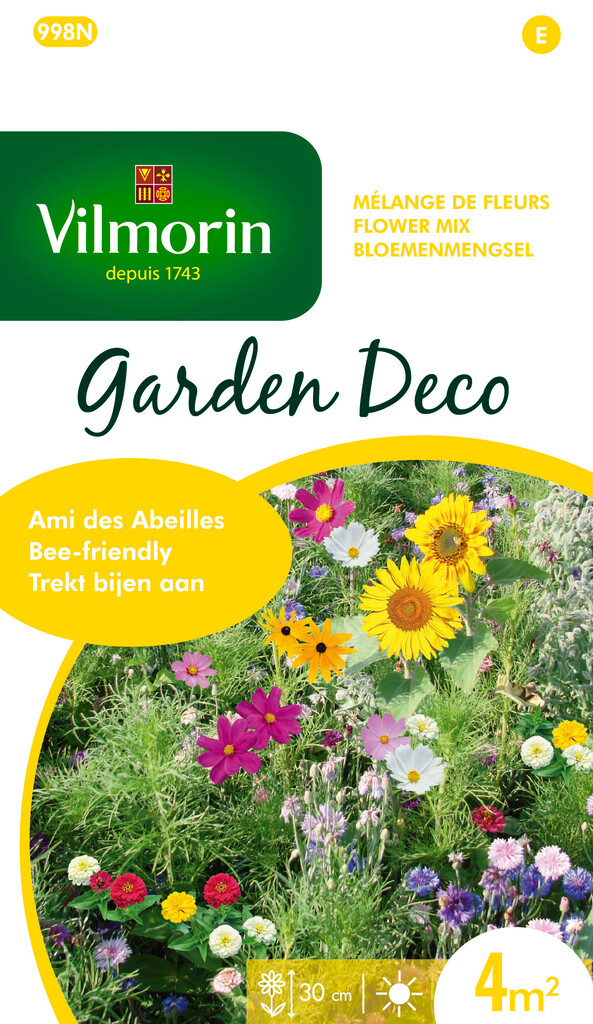 Garden deco bloemenmengsel Trekt bijen aan 4m²