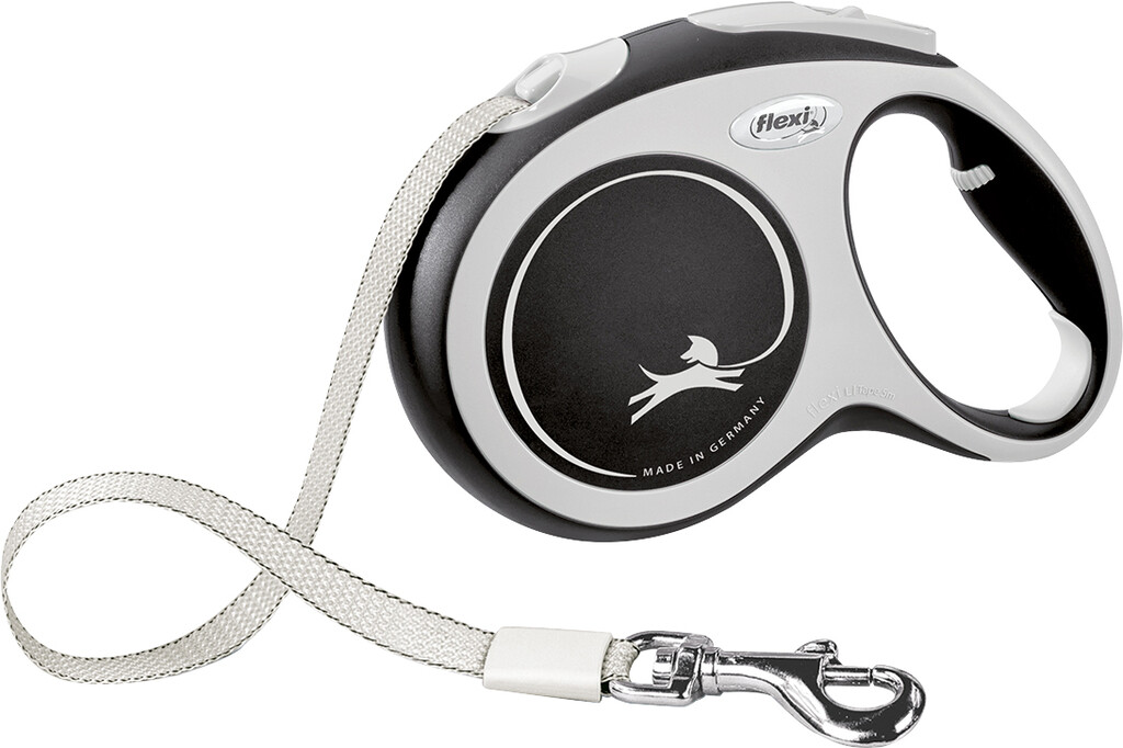 Laisse New Comfort Sangle Noir L 5 m