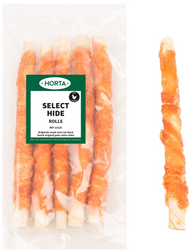 Select hide rolls chicken 25cm 400g