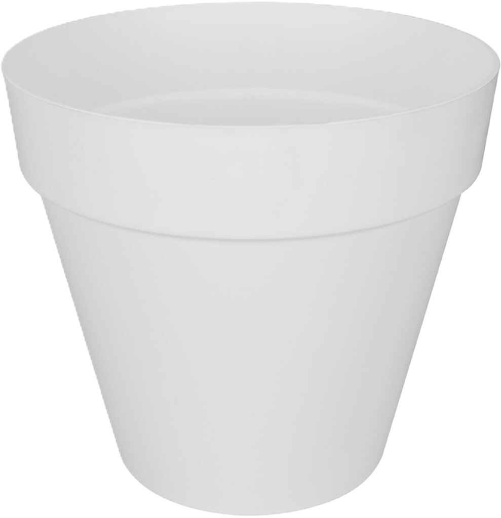 Pot de fleurs Loft Urban Rond roues 50cm blanc