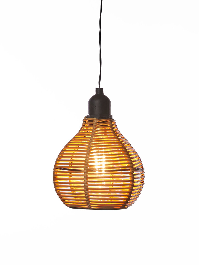 Batterij Hanglamp Rattan 15LM Patio  