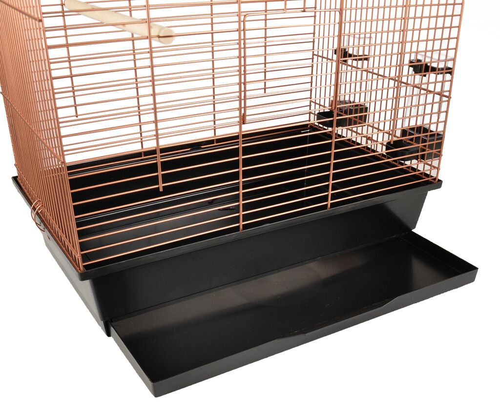 Parkietenkooi Wammer 1 koper zwart