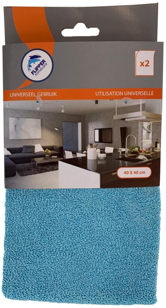 Microtex fl-nivo 40x40 bleu 2-pack
