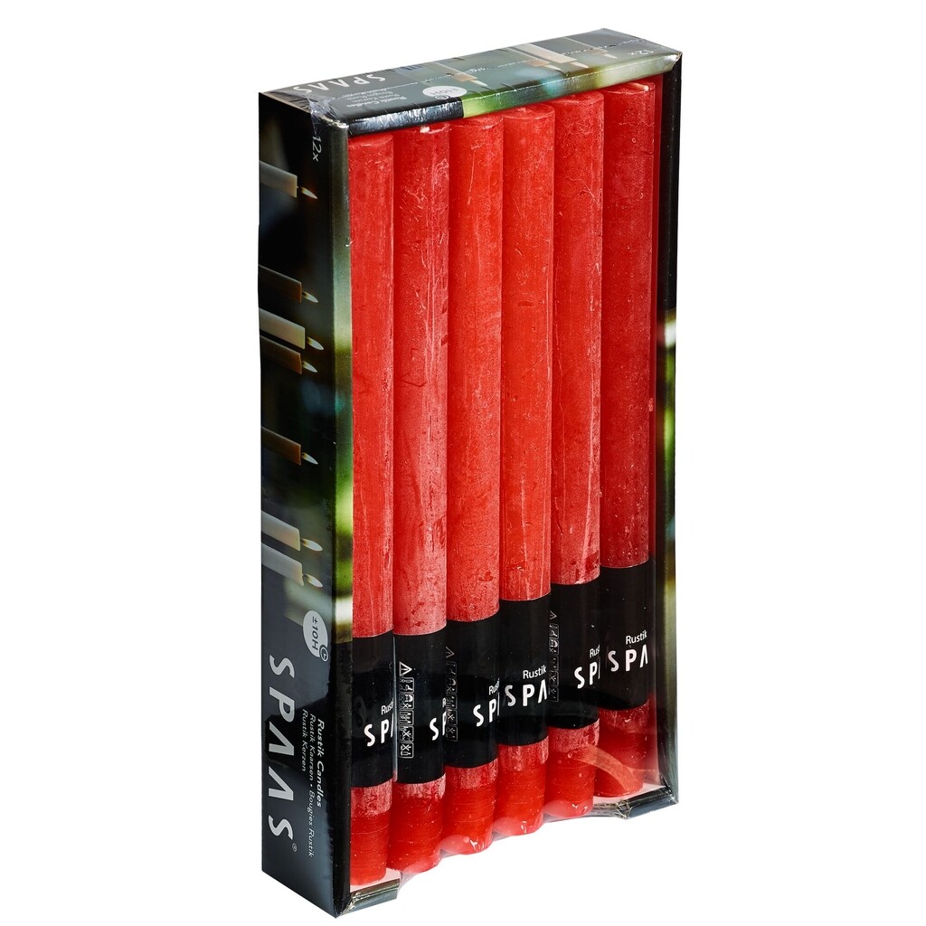 Rustieke huishoudkaars rood Rustieke huishoudkaars rood
