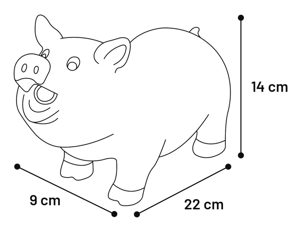 Latex Knor Varken 22cm