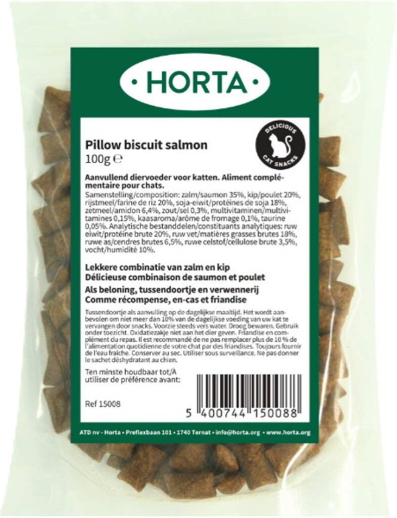 Pillow biscuit salmon 100g