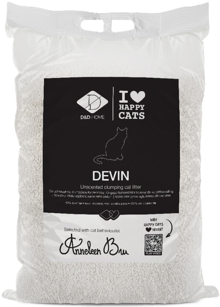DEVIN Ongeparfumeerde kattenbakvulling 12kg