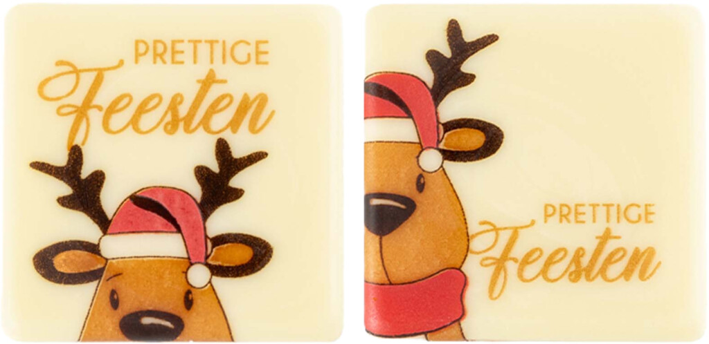 Plaatje Prettige Feesten eland 6 stuks