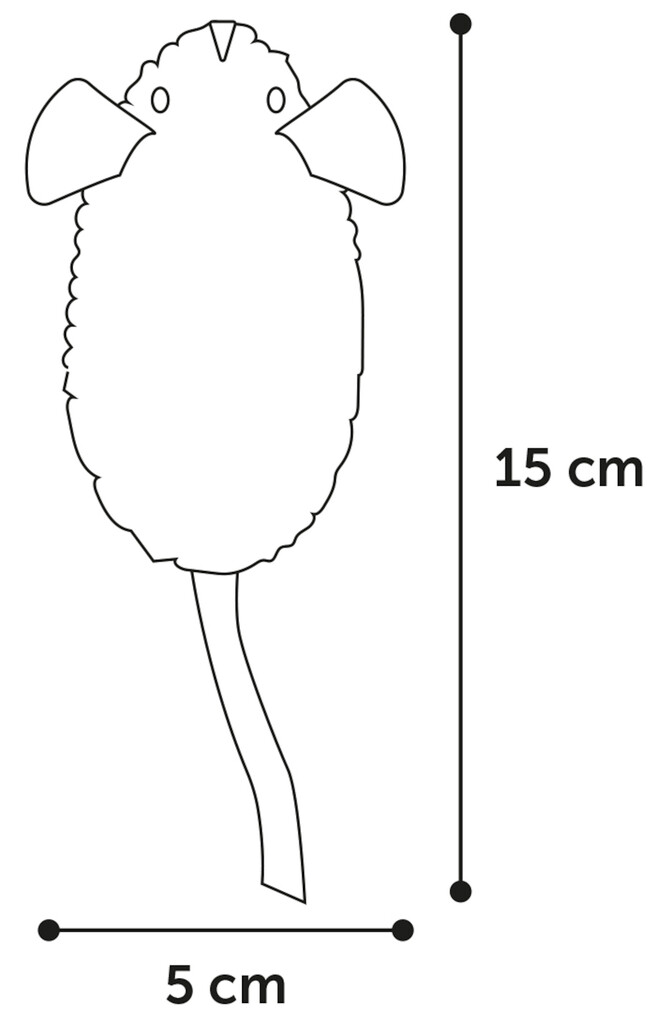 Suava souris 15x5x4cm assortiment Suava souris 15x5x4cm assortiment