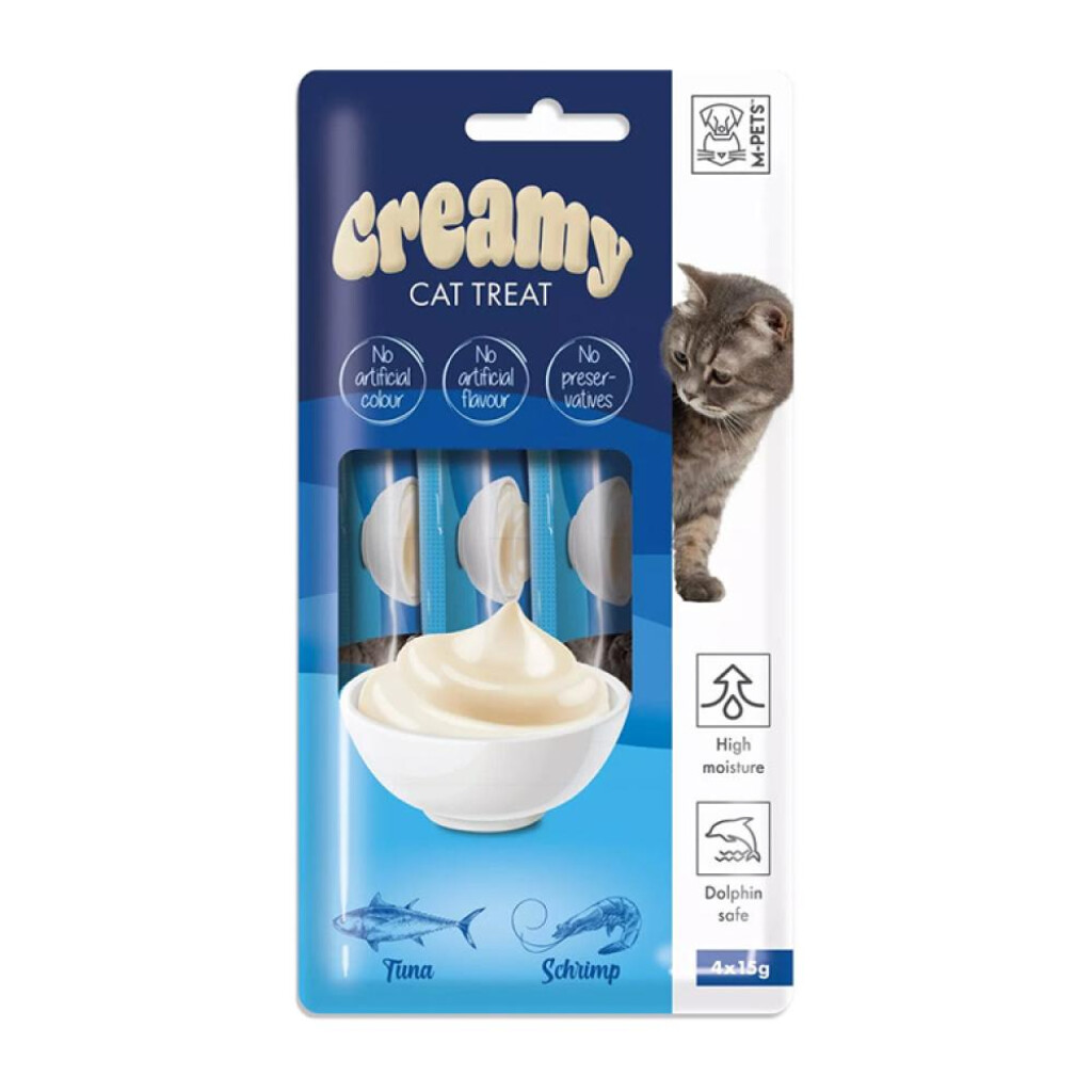 Creamy snack pour chat thon & crevette 60g