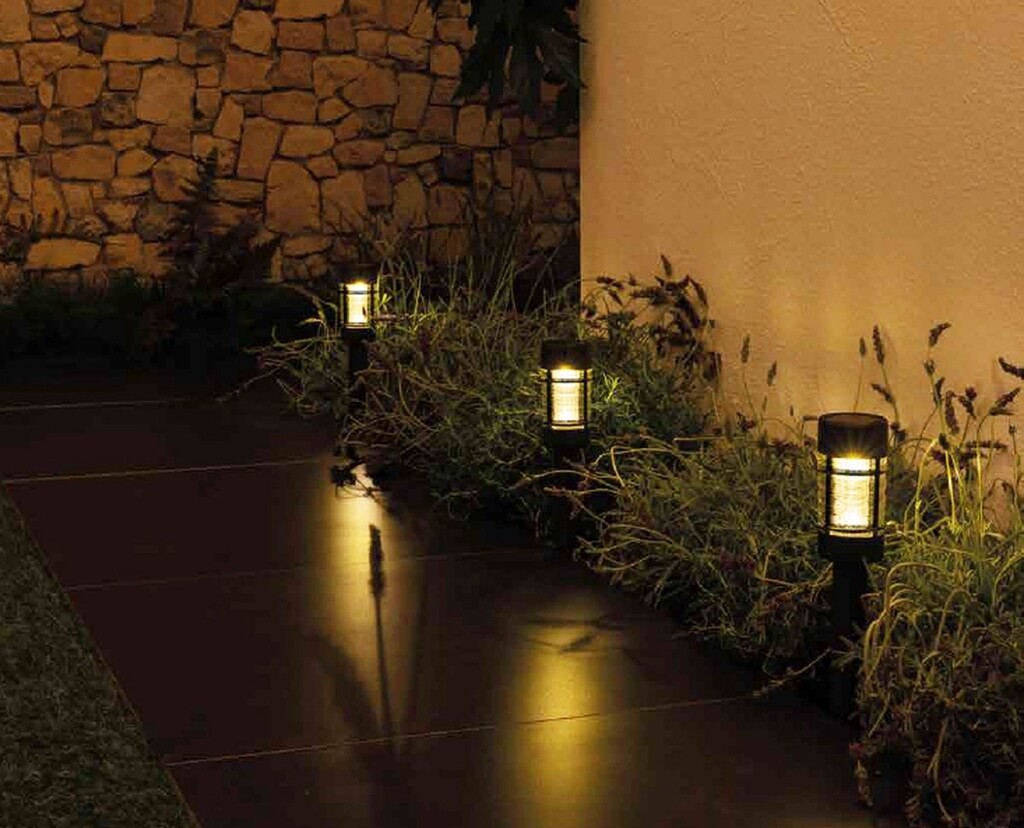 Ensemble de 3 lampes solaires Catala 15LM pour éclairage de chemin