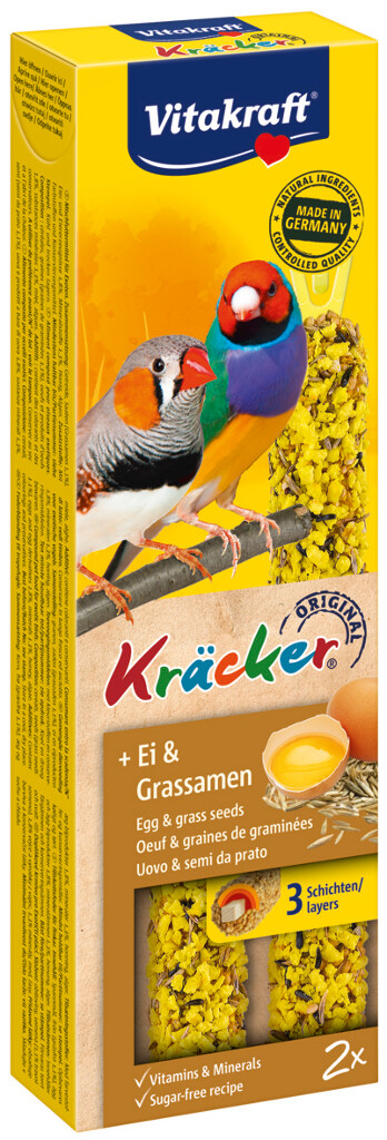 Kräcker® Original exotique œuf et graminées 2 pièces Kräcker® Original exotique œuf et graminées 2 pièces
