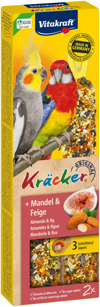 Kräcker® Original grande perruche amande et figue 2 stuks