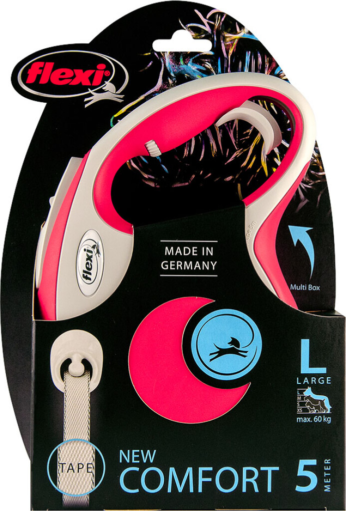 Laisse New Comfort Sangle Rouge L 5m Laisse New Comfort Sangle Rouge L 5m