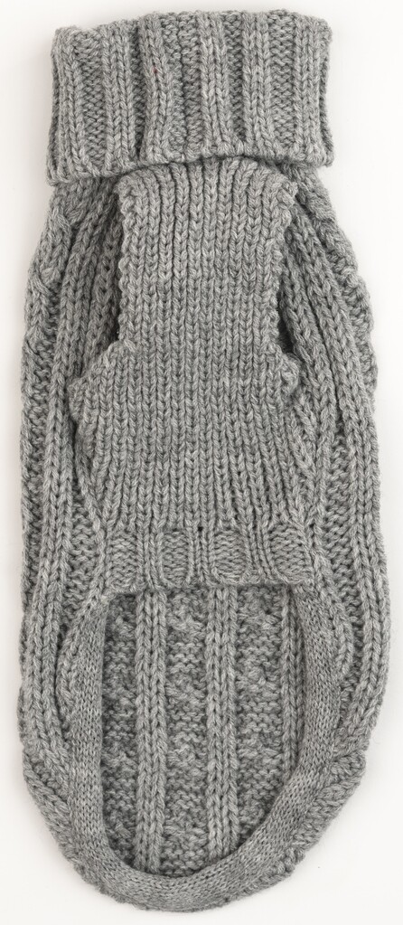 Cable Sweater Cosy Melange Grey 24cm Cable Sweater Cosy Melange Grey 32cm