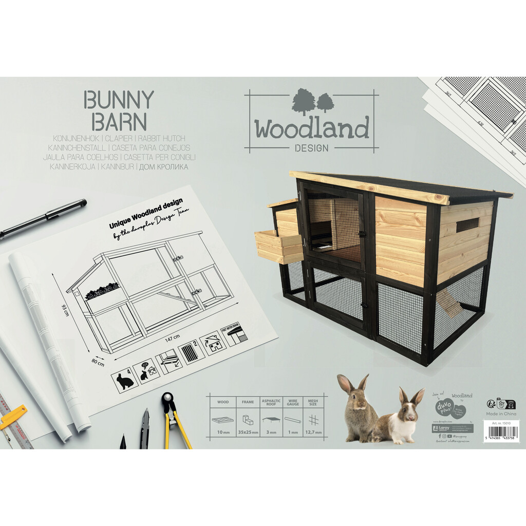Konijnenhok Bunny Barn Konijnenhok Bunny Barn