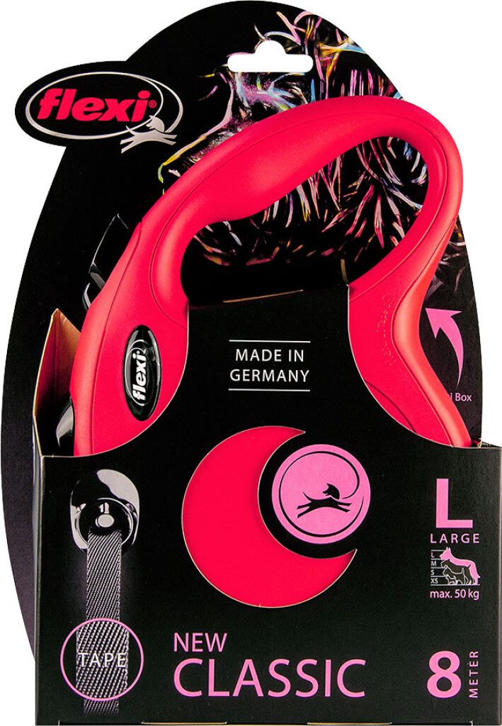 Classic Laisse Sangle Rouge L 8m