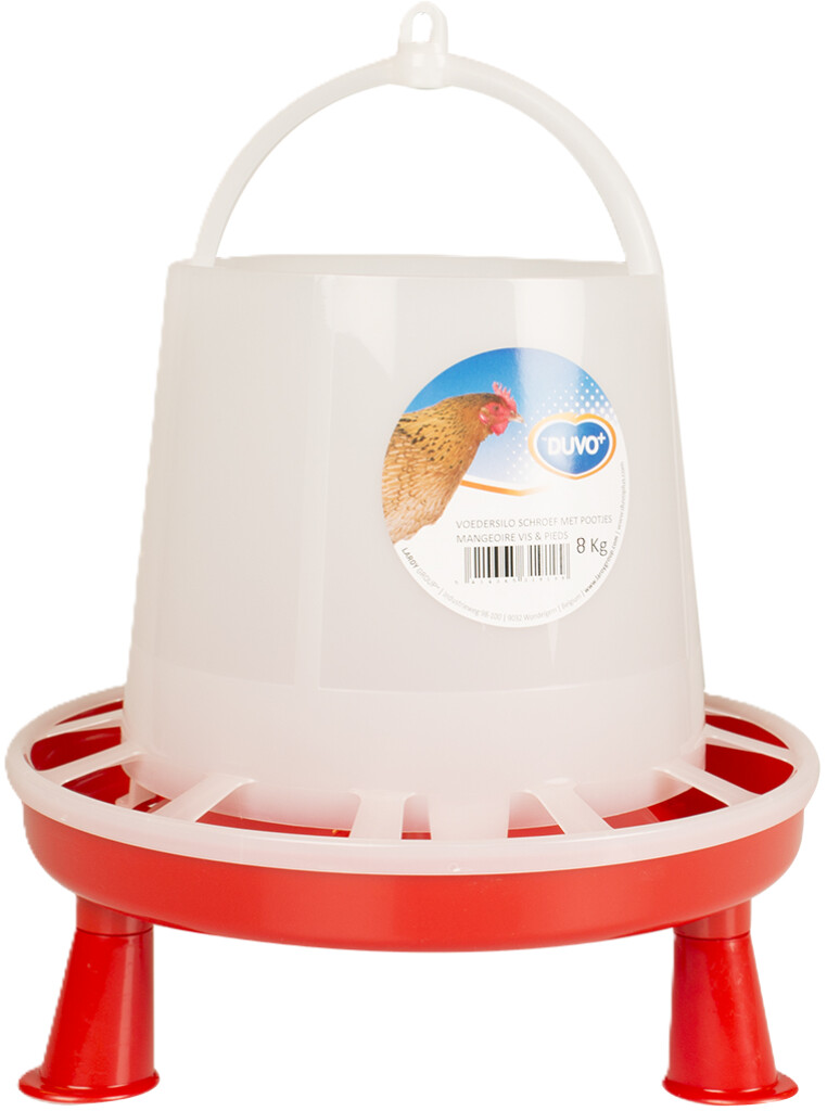Voedersilo schroef met pootjes 8kg