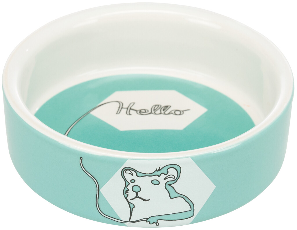 Gamelle, motif hamster Hello, en céramique