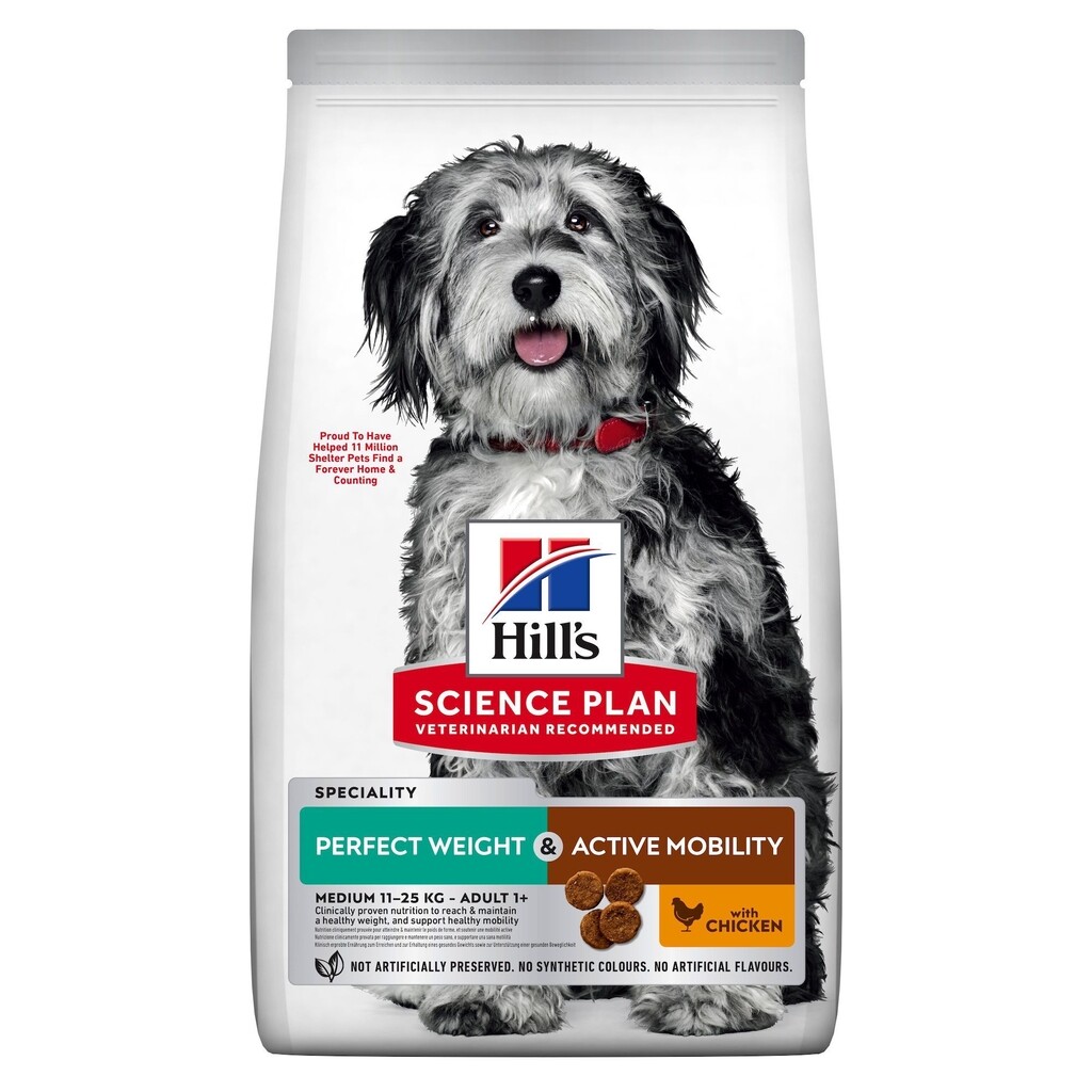 Perfect Weight & Active Mobility aliment pour chien adulte de grande race, au poulet 12kg