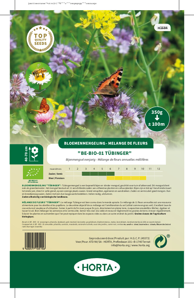 Bio Tubinger bijenmengsel 100 m² Bio Tubinger bijenmengsel 100 m²