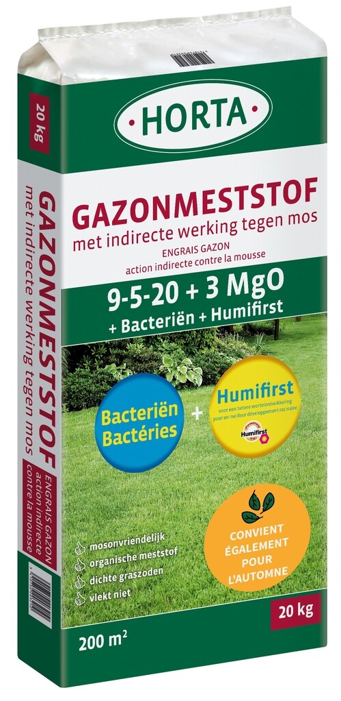 Gazonmeststof indirecte werking tegen mos Humifirst 20kg