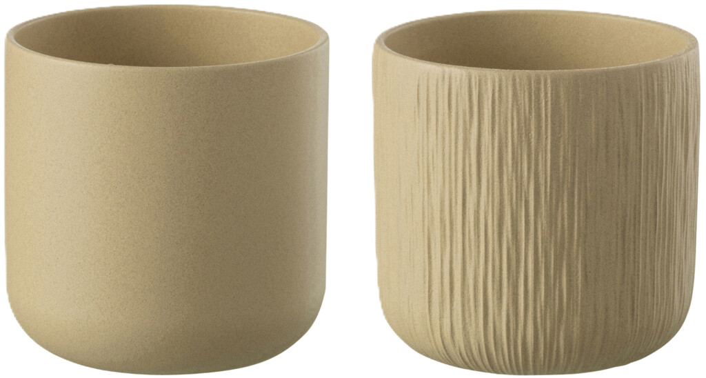 Câchepot gen céramique beige large assortiment de 2