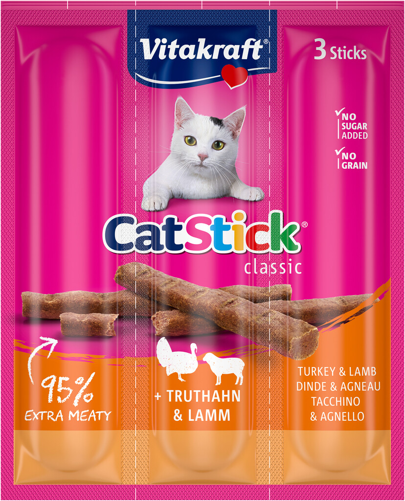 Cat Stick x3 kalkoen/lam