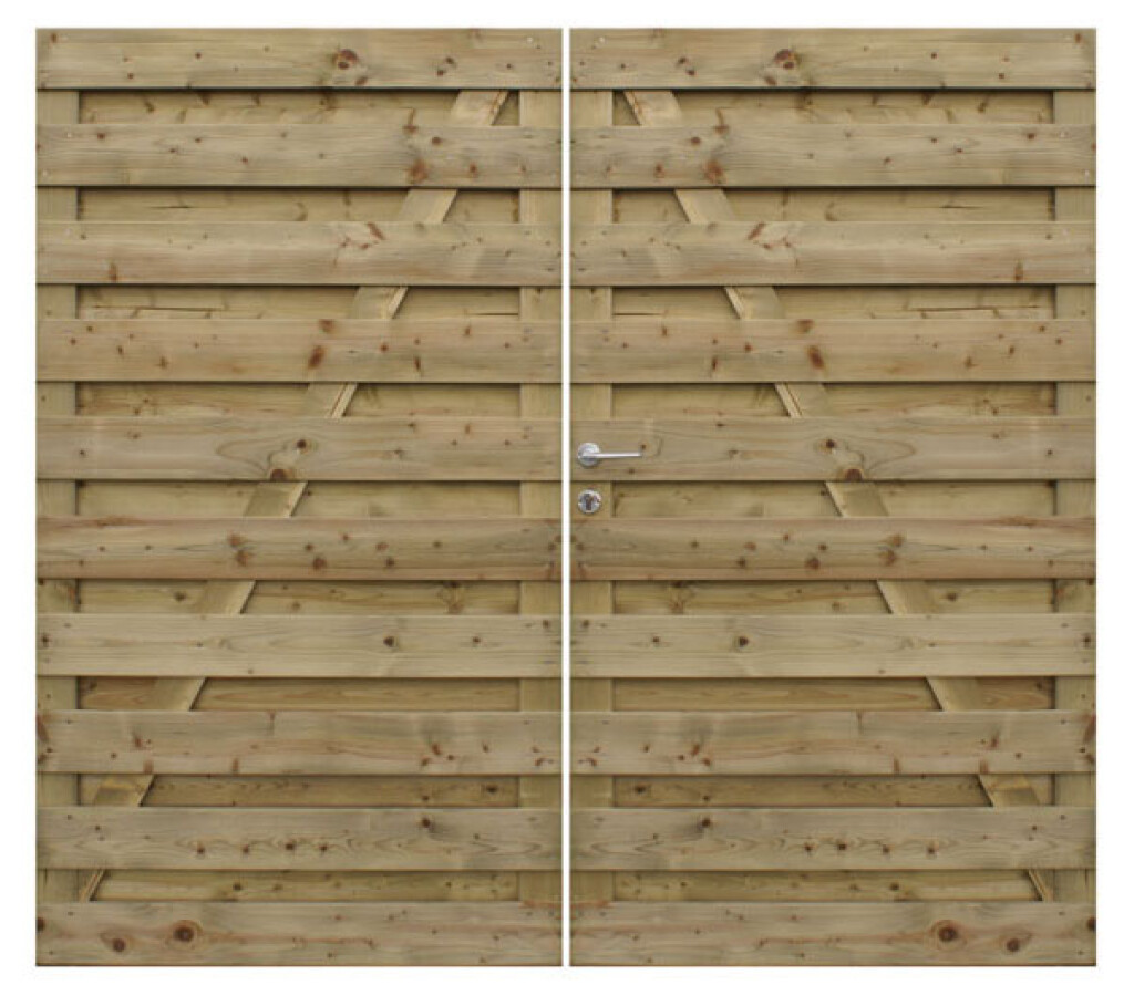 Tuinpoort Linea 200 x 180 cm dubbel, andere draairichting