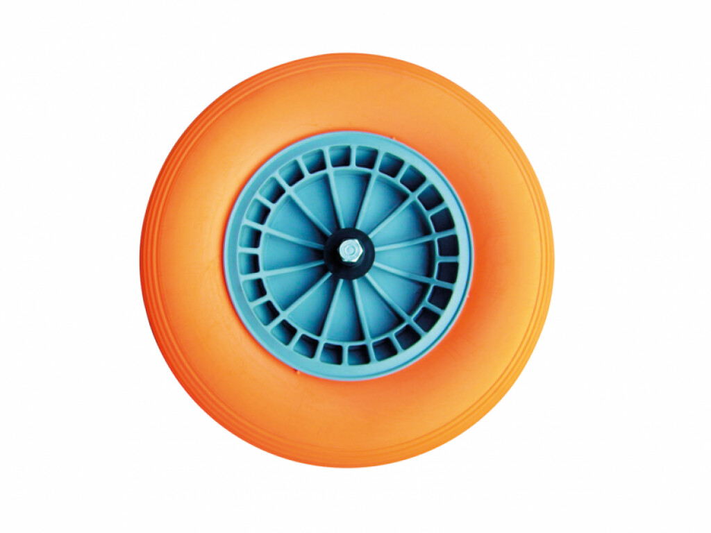Roue de brouette plein orange
