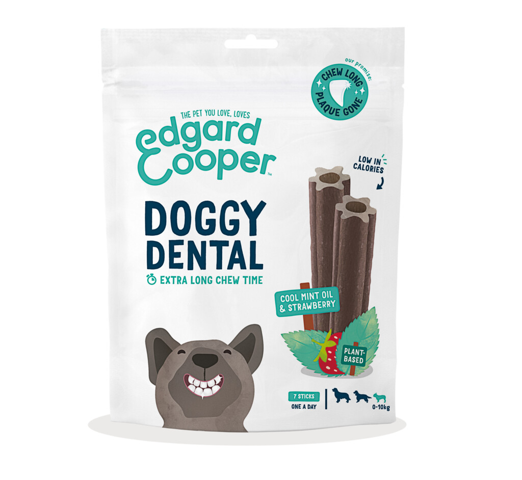 Doggy Dental small - munt & aardbei 105g