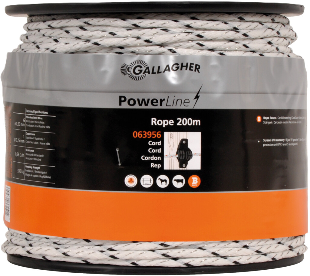 Powerline cord wit 200m
