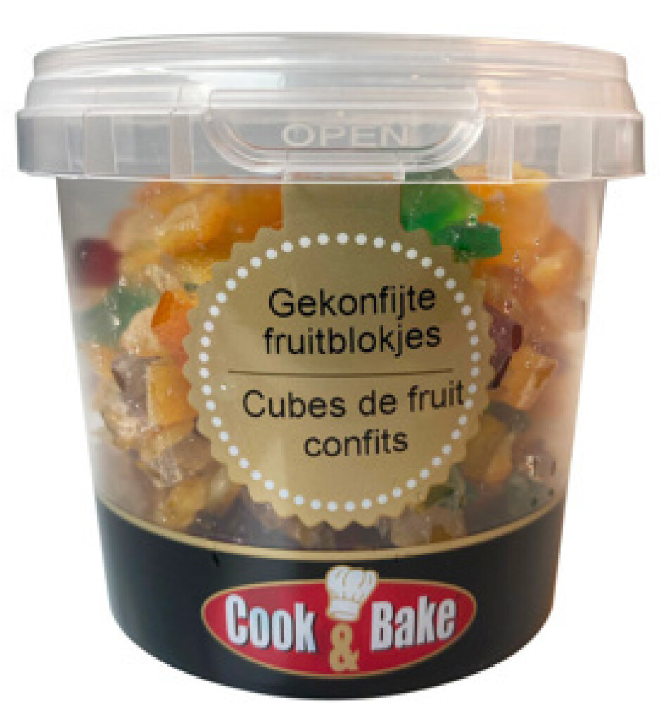 Gekonfijte fruitblokjes 200g