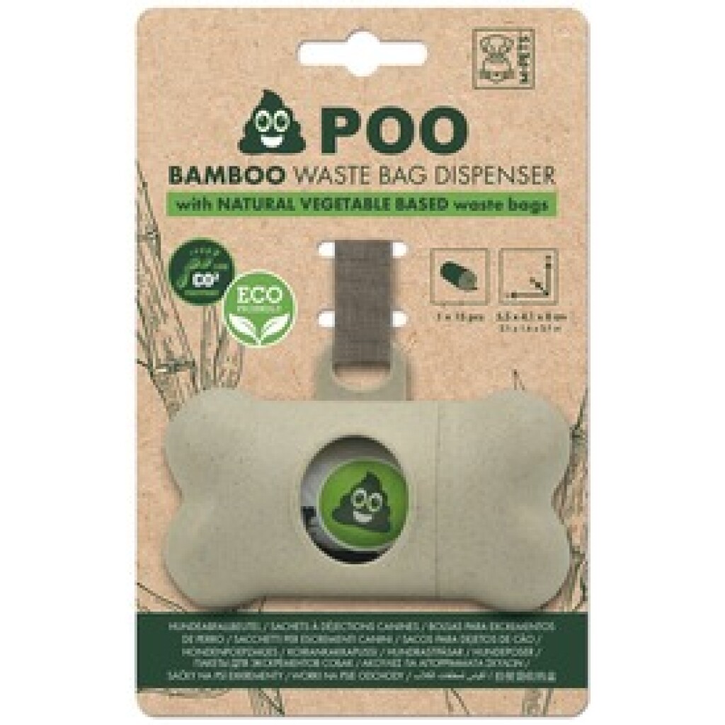 Bamboo poepzakhouder+15 poepzakjes Bamboo poepzakhouder+15 poepzakjes