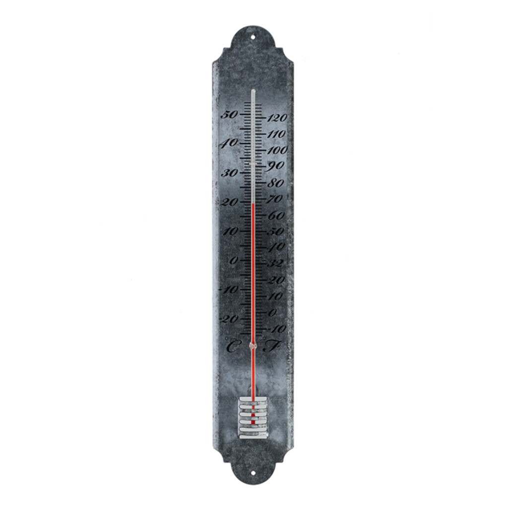 Thermomètre en zinc patiné L Thermomètre en zinc patiné L