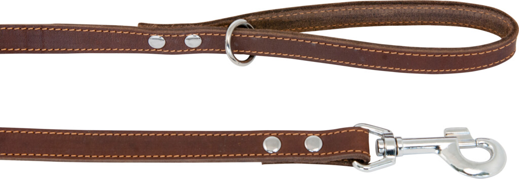 Laisse Cuir Gras Brun 100x2,5 cm
