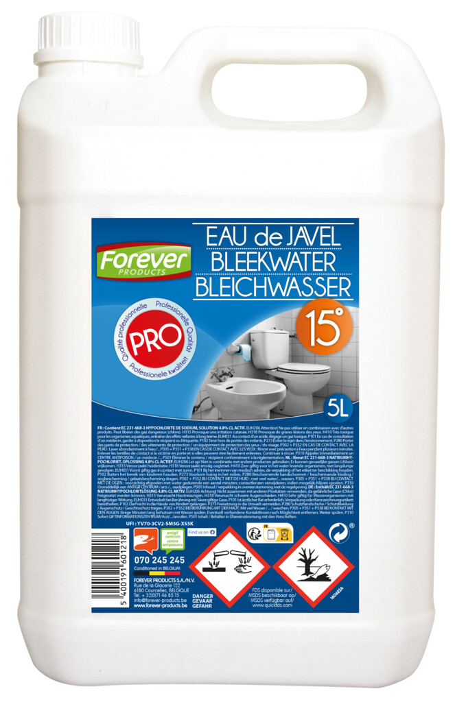 Eau de javel 15° 5L Eau de javel 15° 5L